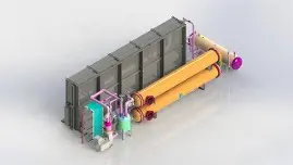 A 3 d rendering of an industrial type system.